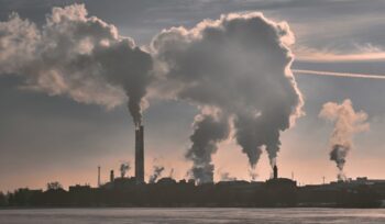 Smokestacks polluting