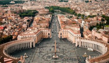 Aerial view of the Vatican, for article on Vatican LGBTQ report