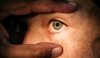 Eye exam, for article on trachoma elimination