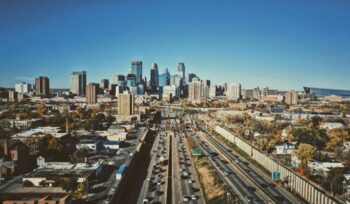 Minneapolis skyline, for article on nudification app ban