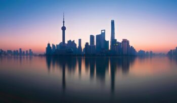 Shanghai skyline at dawn