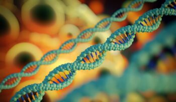 Depiction of DNA, for article on gene therapy for inherited deafness