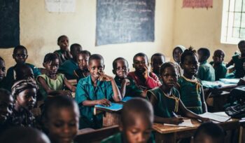 African school children, for article on free education law