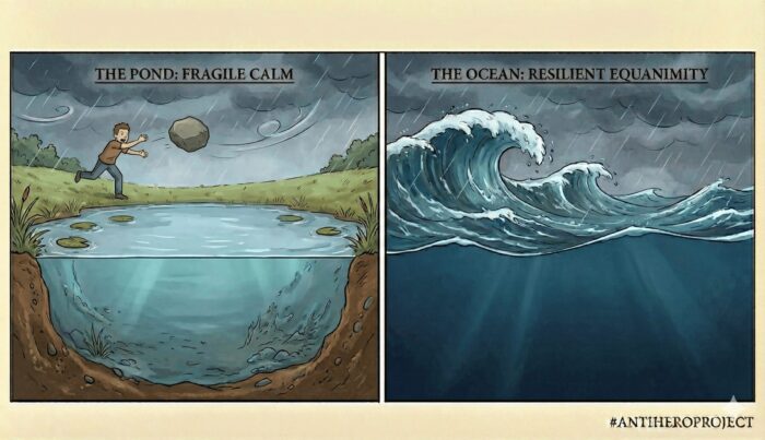 Fragile calm vs. resilient equanimity